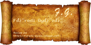 Füredi Győző névjegykártya