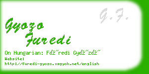 gyozo furedi business card